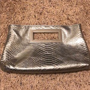 Michael Kors silver clutch bag